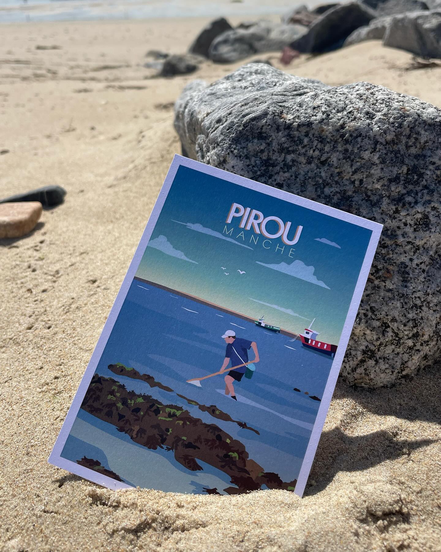 Carte postale Pirou "Pêche à pied"
