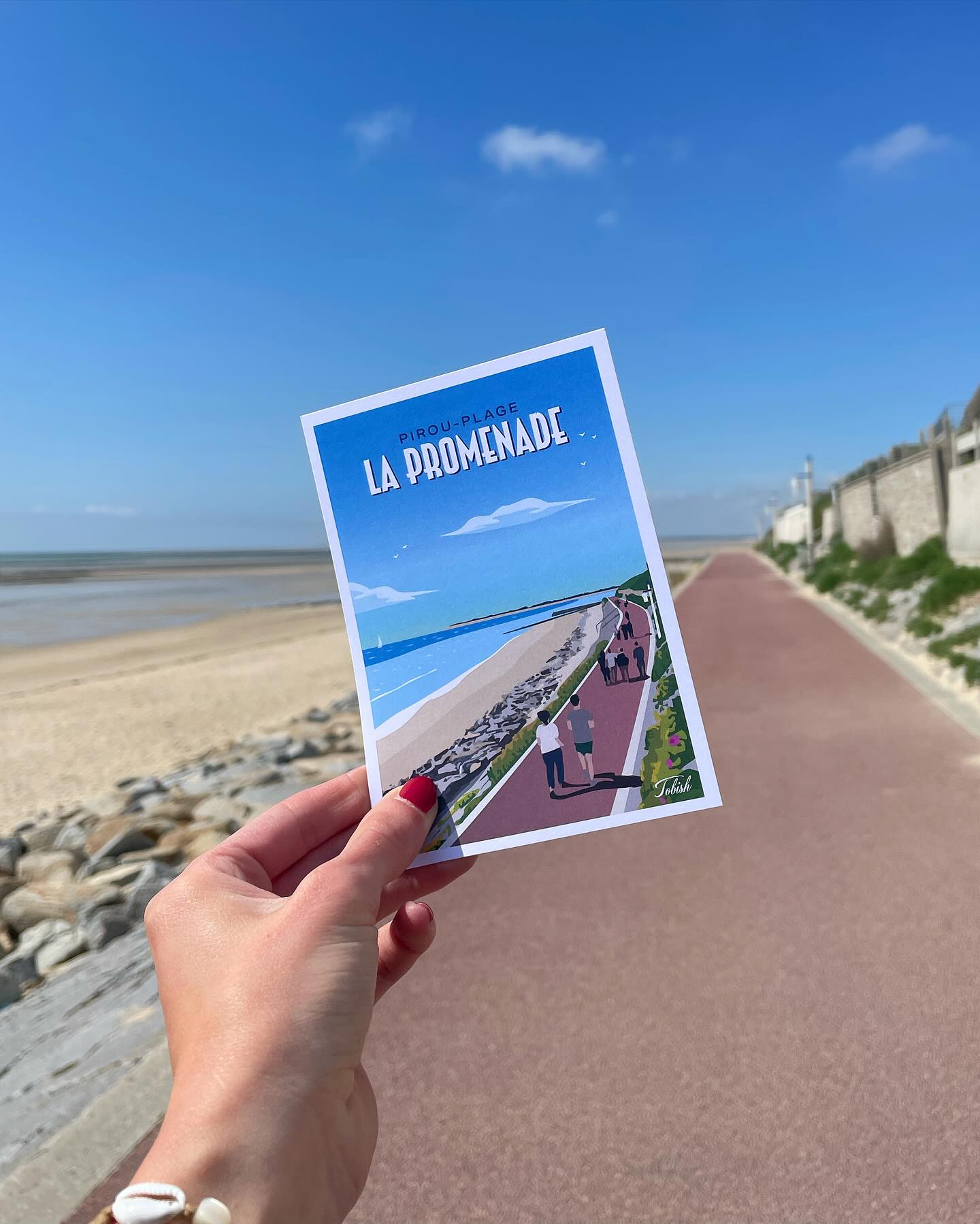 Carte postale Pirou "La promenade"