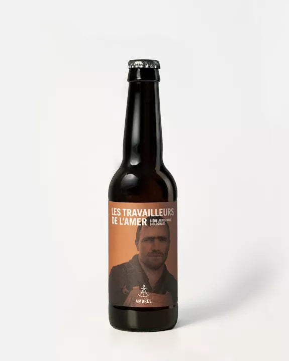 Bière Ambrée "Les travailleurs de l'Amer" 75cl