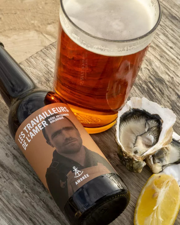 Bière Ambrée "Les travailleurs de l'Amer" 75cl