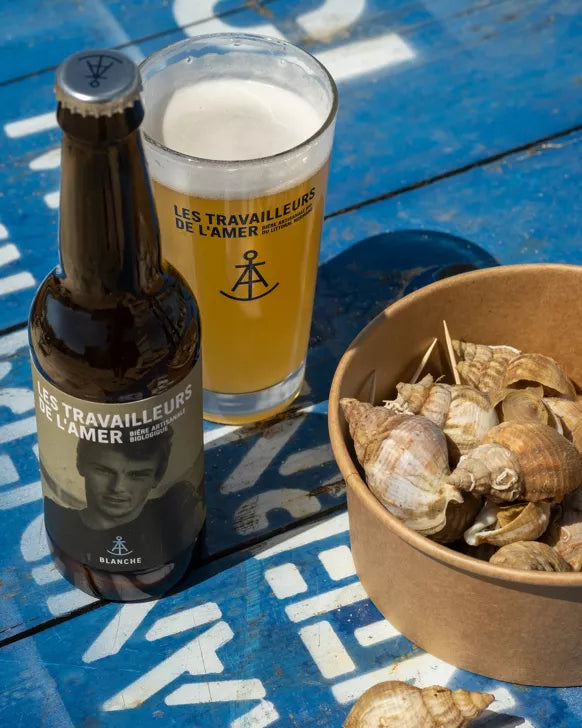 Bière Blanche "Les travailleurs de l'Amer" 75cl