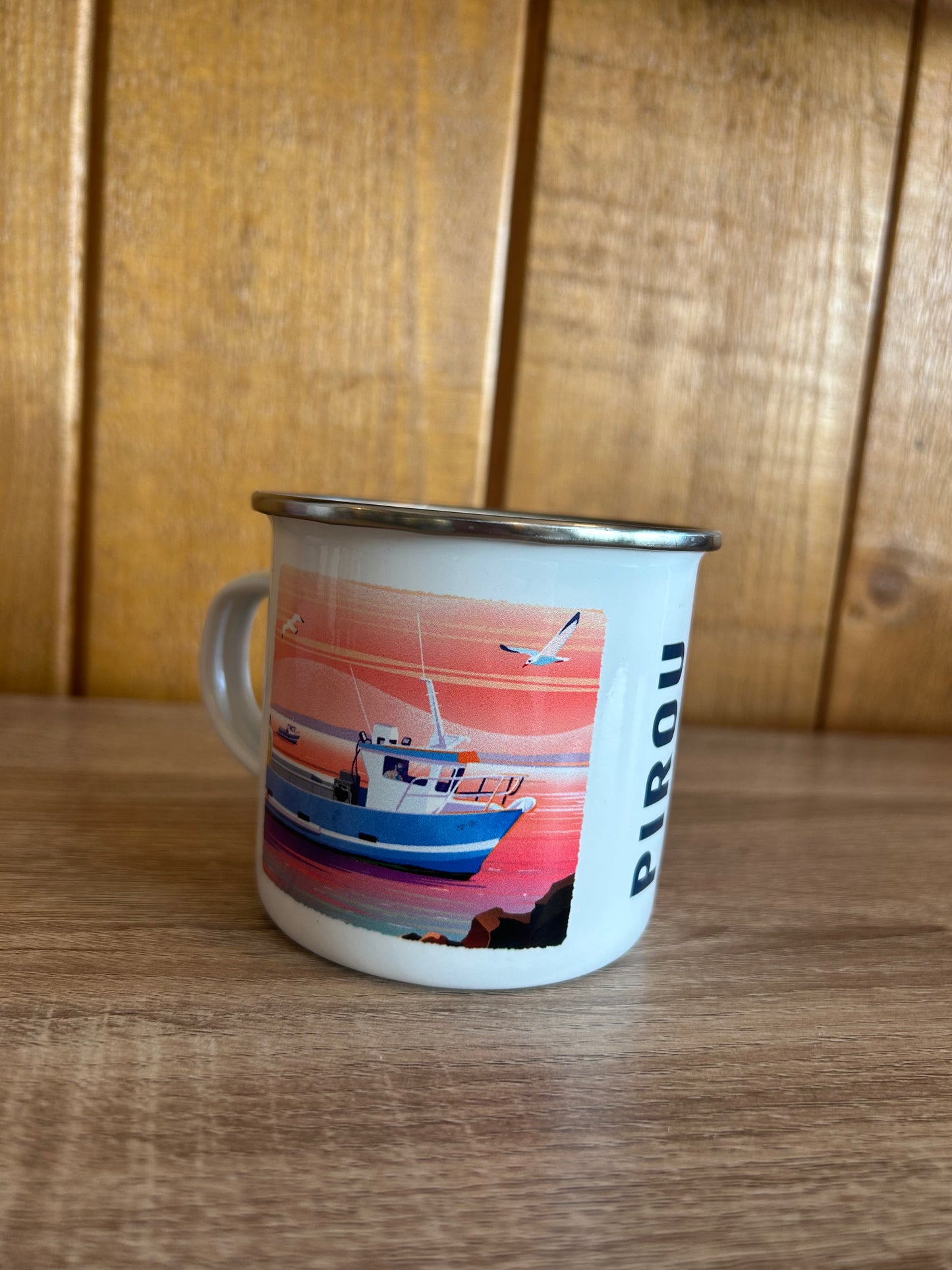 Tasse émaillée Retour de pêche Pirou