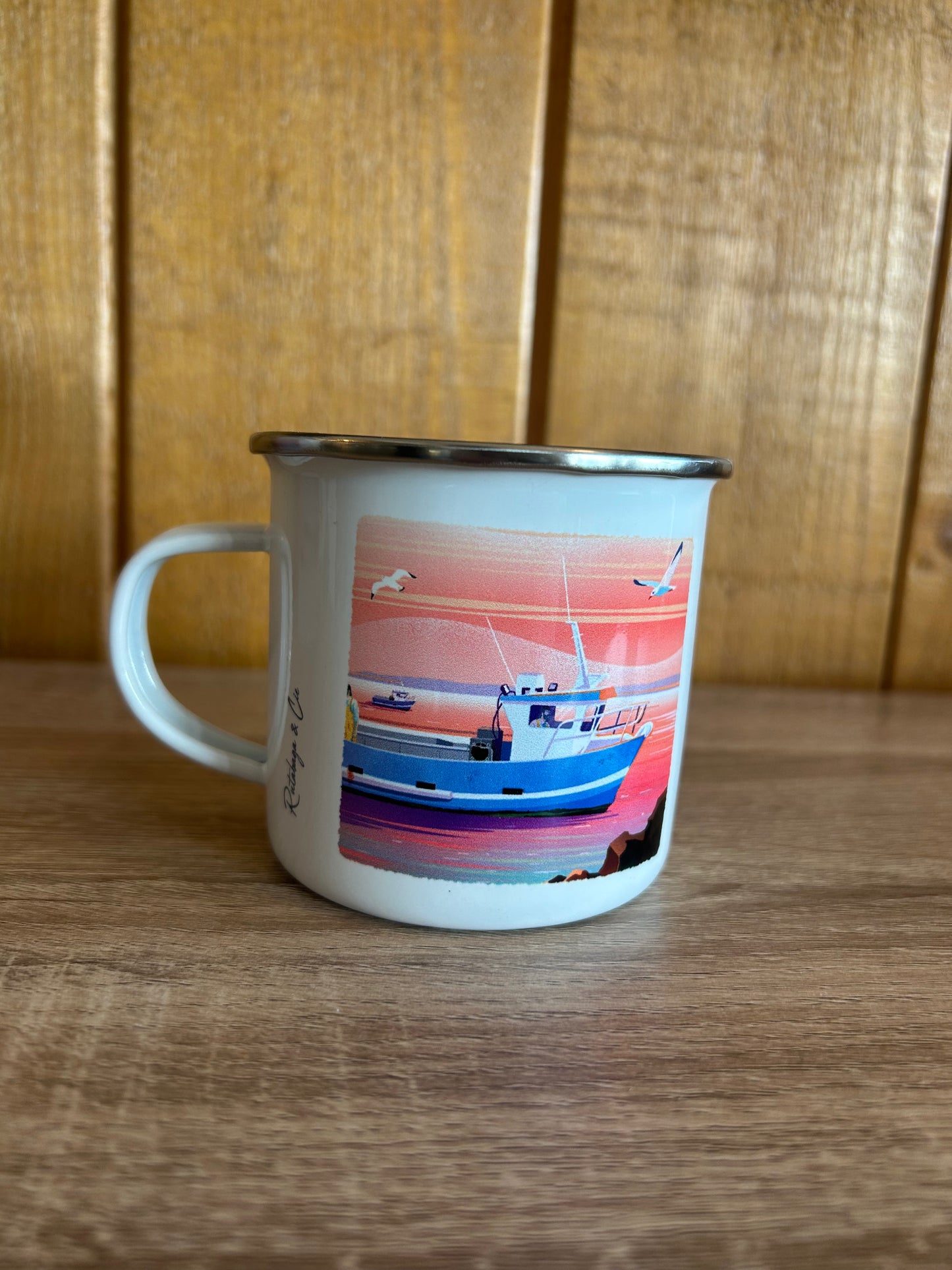 Tasse émaillée Retour de pêche Pirou
