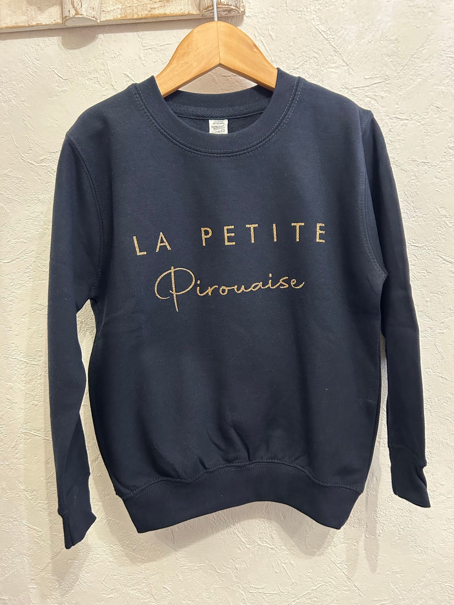 Sweat noir 'La petite pirouaise"