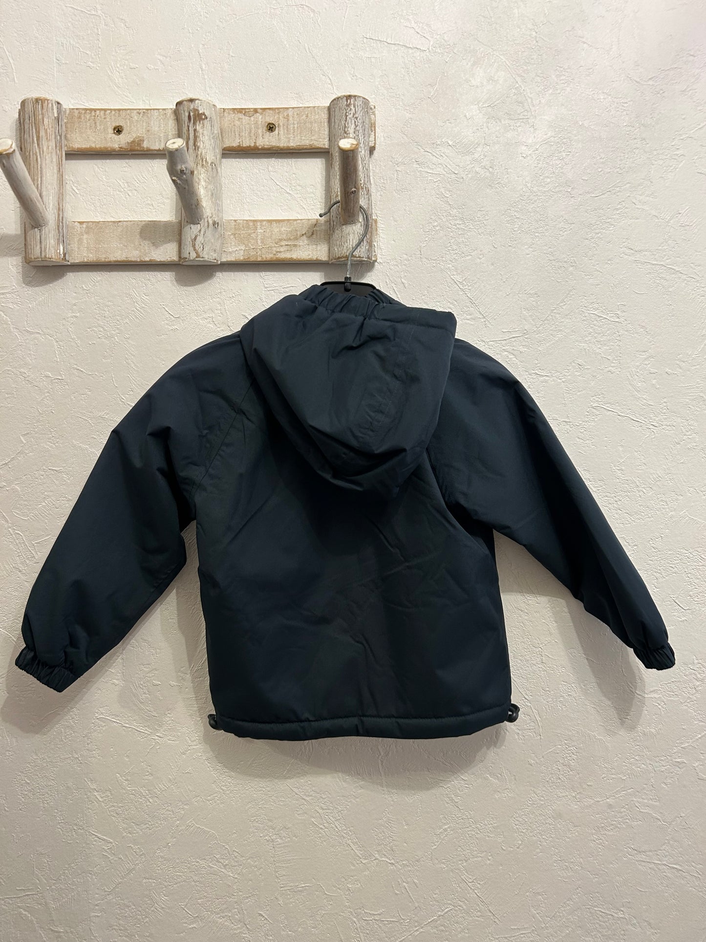 Coupe-vent zippé doublé polaire bleu marine