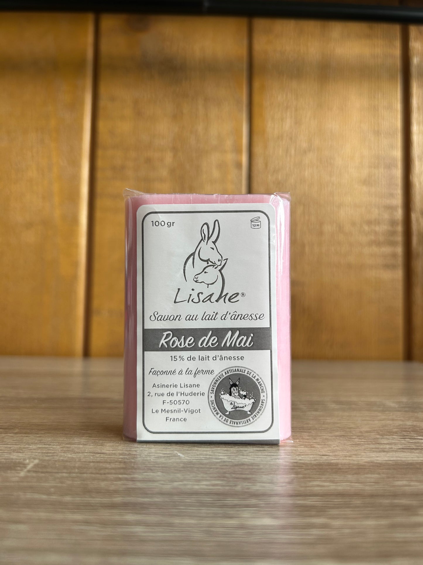 Savon Lisane au Lait d'ânesse à la rose de Mai