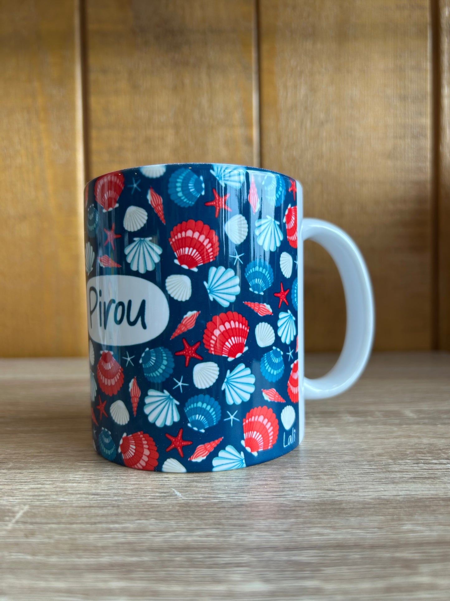 Mug personnalisé Pirou coquillage