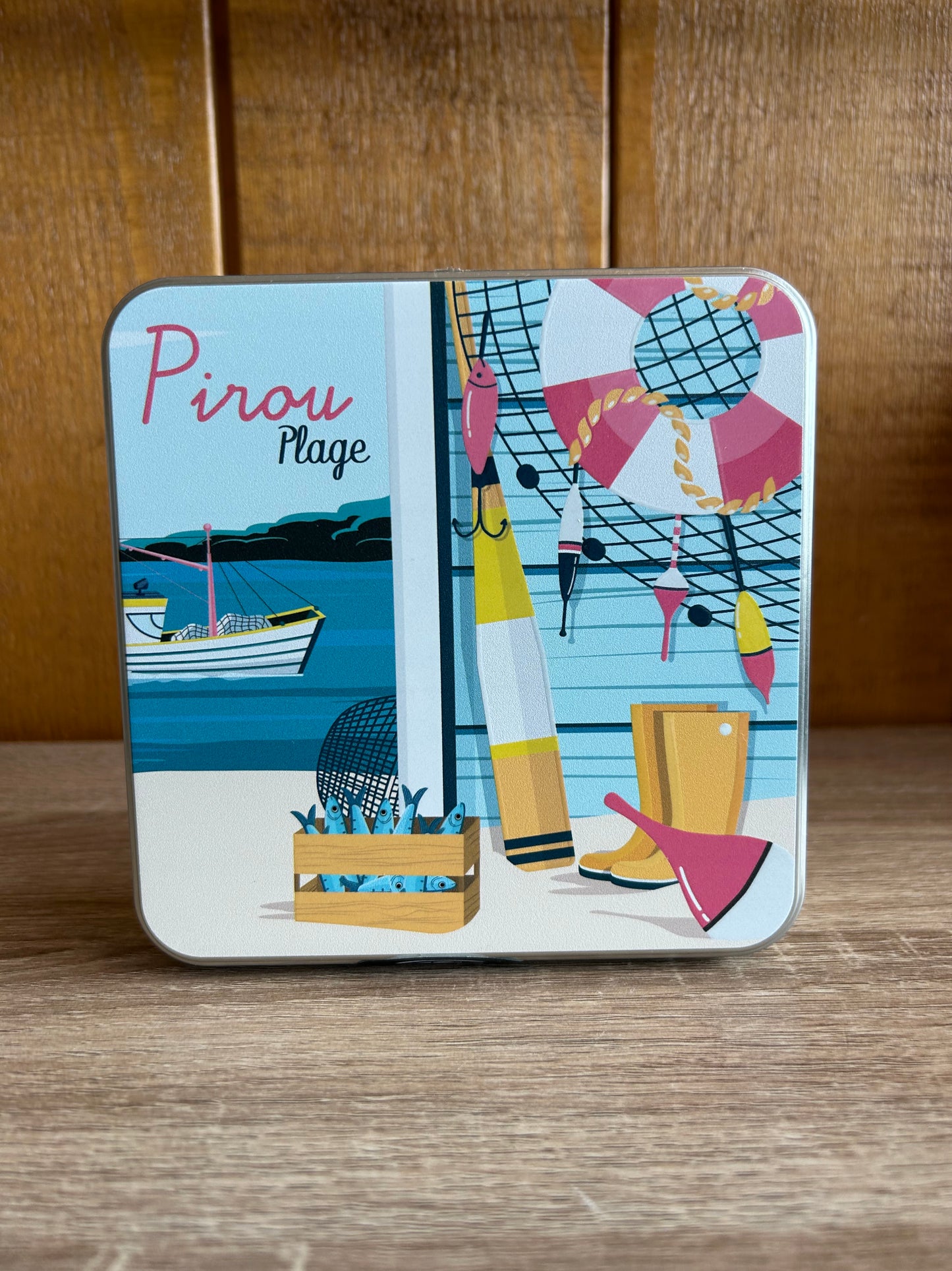 Boîte de sablés personnalisée "Pirou-plage"