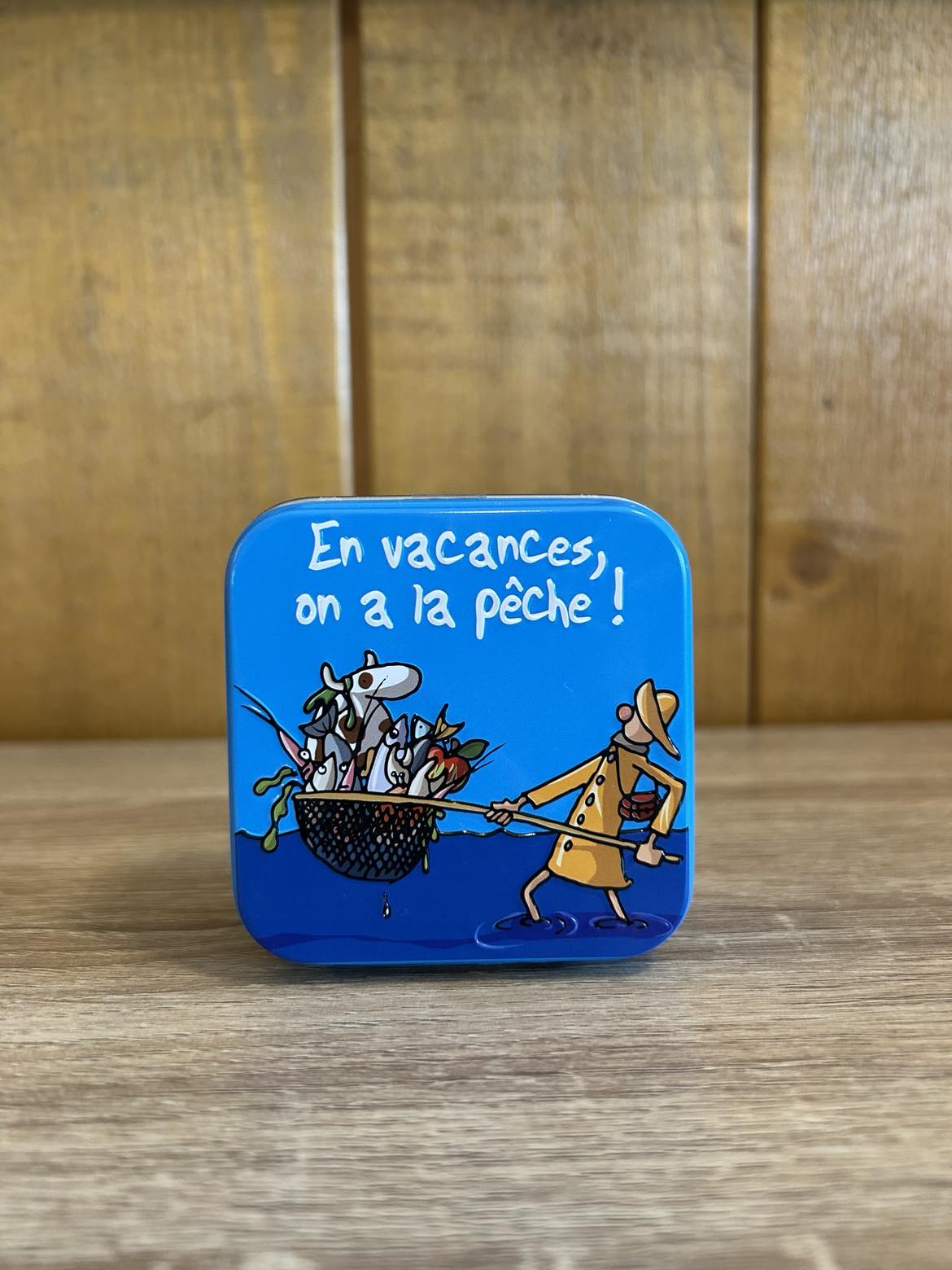 Boîte caramels "En vacances, on a la pêche !"