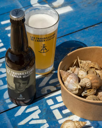 Bière Blanche "Les travailleurs de l'Amer" 75cl