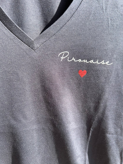 T-shirt col V "Pirouaise"