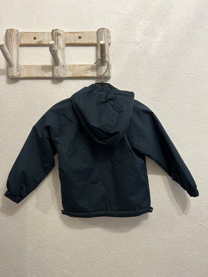 Coupe-vent zippé doublé polaire bleu marine