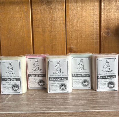 Savon Lisane au Lait d'ânesse à la rose de Mai