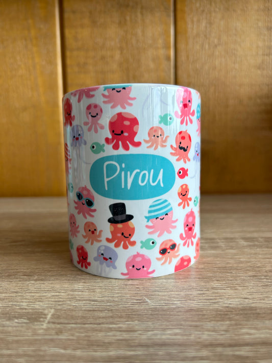 Mug personnalisé Pirou poulpe
