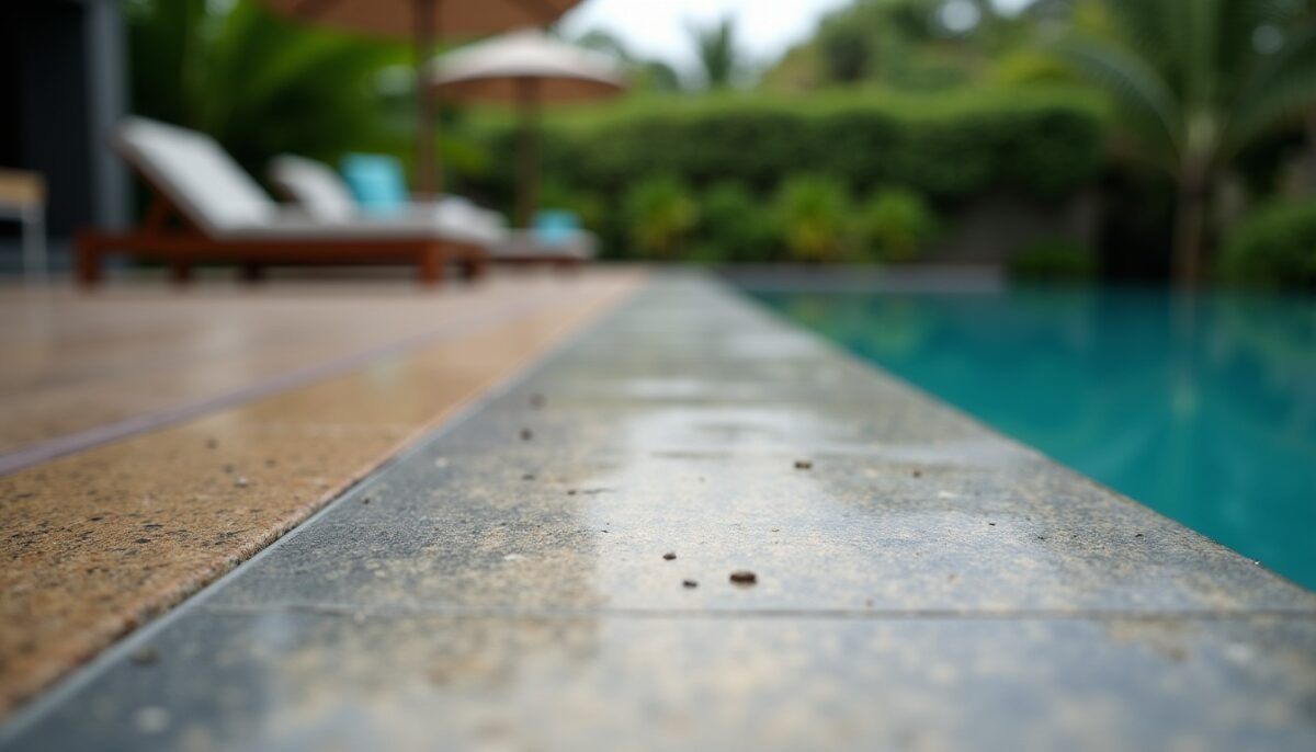 Prix au m² de la pierre naturelle de Bali : carrelage authentique pour piscine et terrasse extérieure
